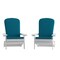 Flash Furniture White Folding Adirondack Chairs-Teal Cushions, 2PK 2-JJ-C14505-CSNTL-WH-GG - alternate 7